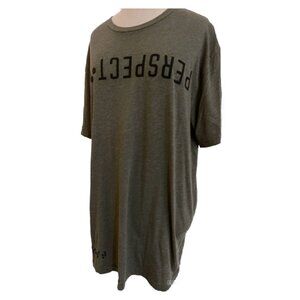 Two Blind Brothers Perspective T-Shirt L Green Adult Crew Relaxed Graphic Tee